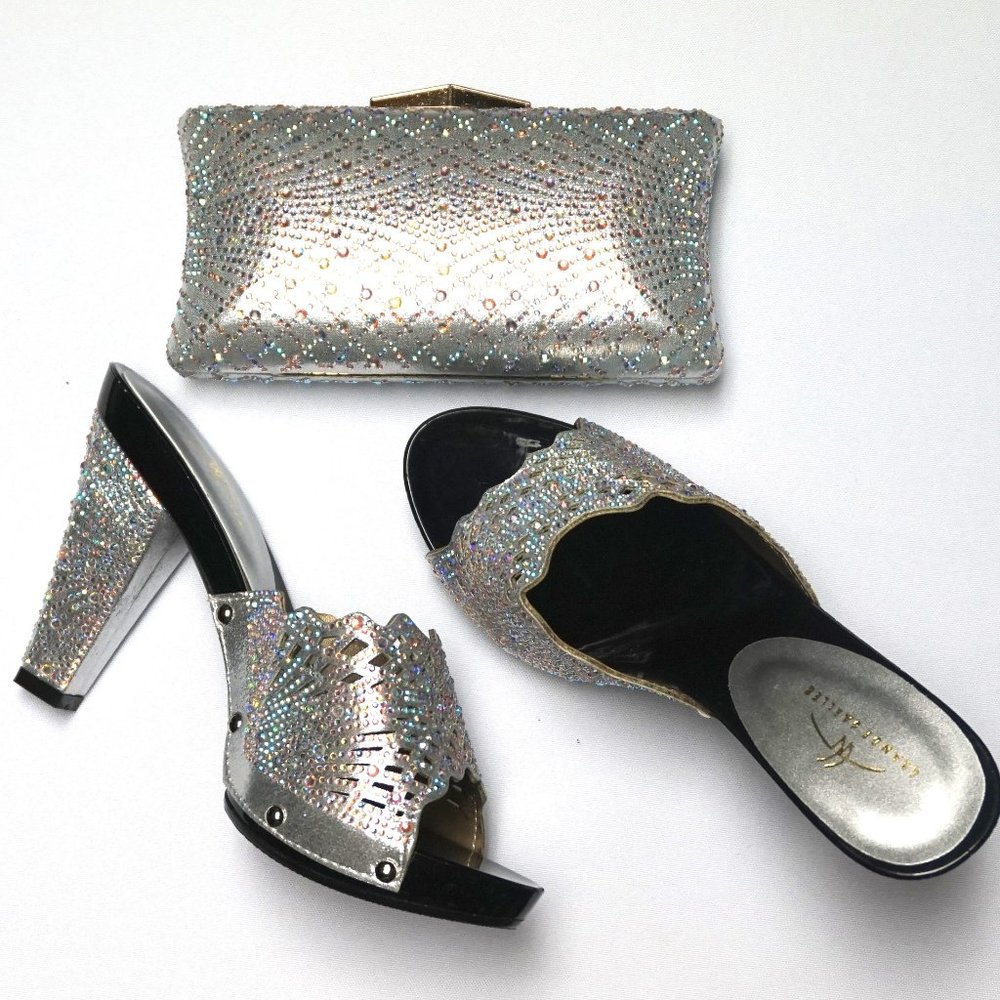 SPARKLING SILVER BEDAZ S&B SET